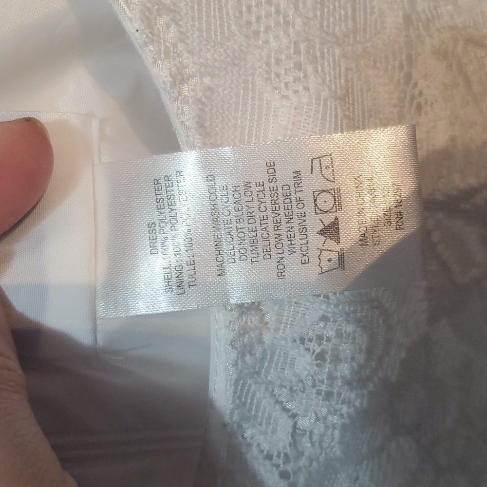 Girls First Communion Dress Jayne Copeland Sz12 White Lace Satin Sash - Picture 3 of 4